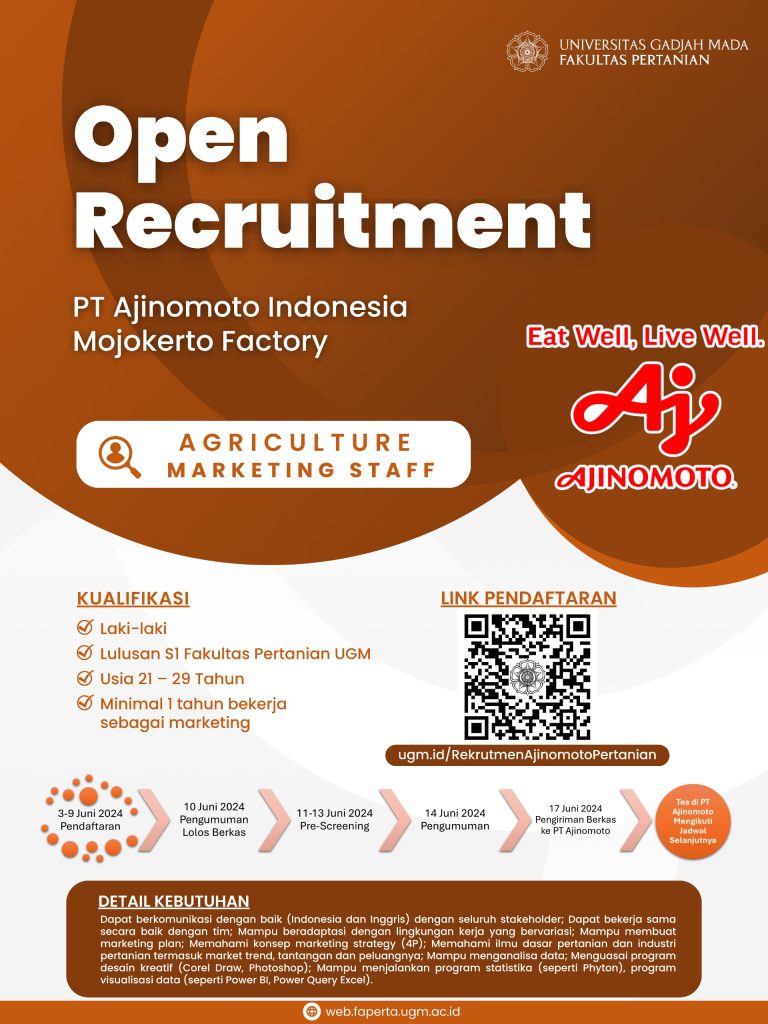 Open Recruitment Posisi Agriculture Marketing Staff PT. Ajinomoto ...